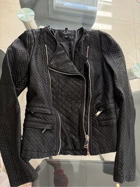 Country Road Quilted Black Asymmetric Moto Jacket
